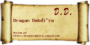 Dragan Debóra névjegykártya